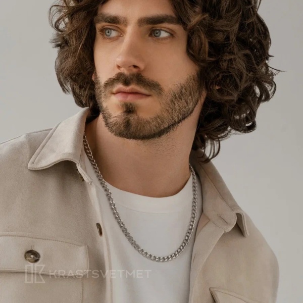 Цепь из серебра 925, плетение «Панцирь»